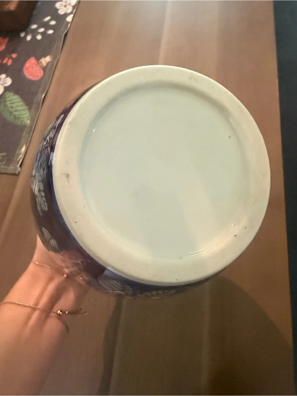 Floral porcelain vase